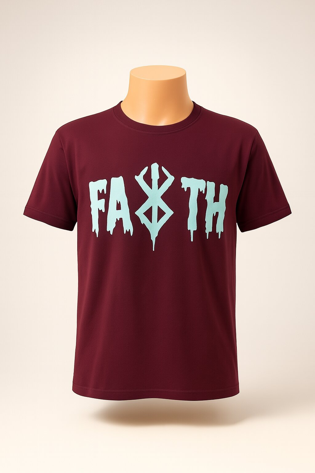 Faith Printed Tshirt – Maroon