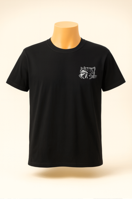 Chest Logo Printed T-shirt – Black