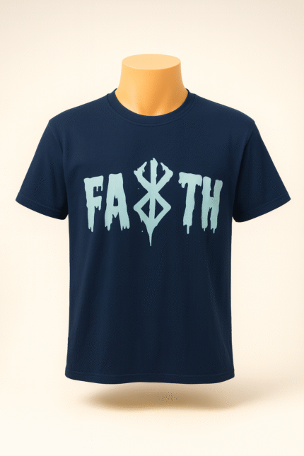 Faith Printed Tshirt – Navy Blue