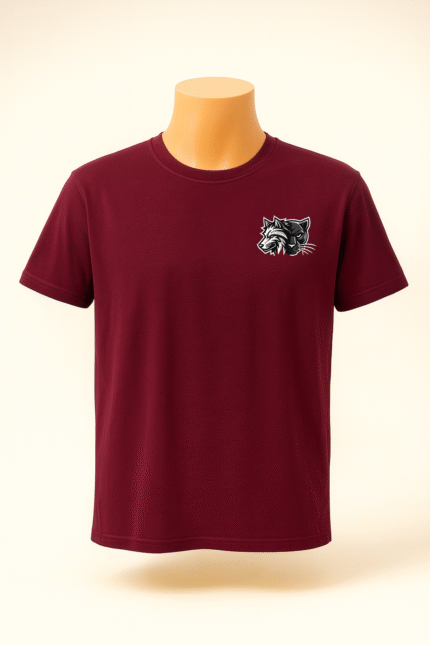 Chest Logo Printed T-shirt – Maroon