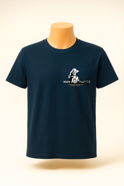 Man Monster Printed T-shirt – Navy Blue
