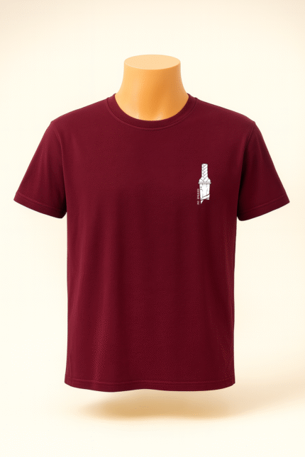 No Enemies Printed T-shirt – Maroon