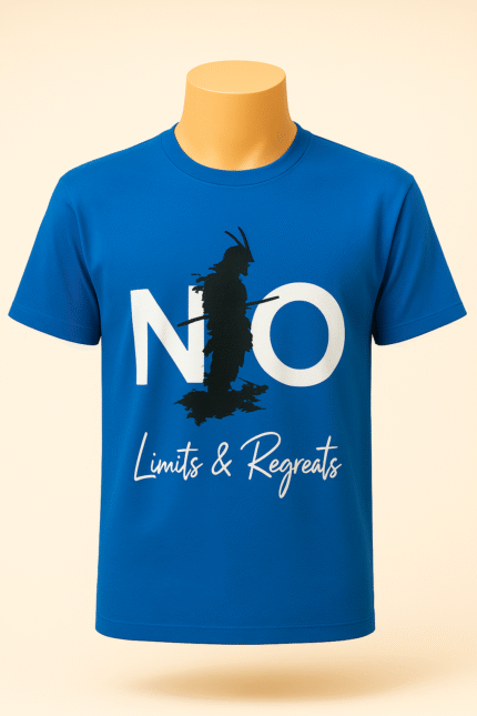 No Limits Printed Tshirt - Royal Blue